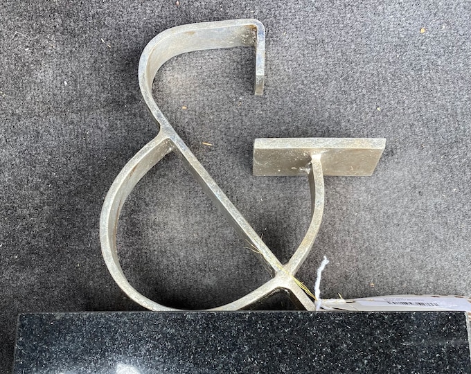 Ampersand Decorative Sculpture, Iron & Black Granite