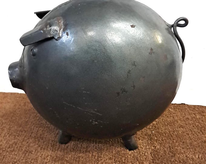 Hand Made Rustic Vintage  Metal Pig