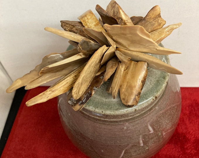 Vintage Handmade Vase With Lid