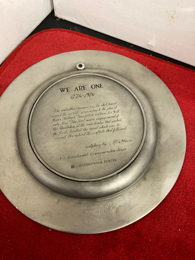 Bicentennial Commemorative Pewter Plates Etsy