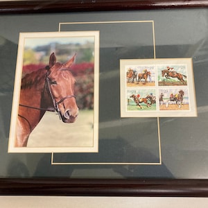 Racing Horse with Vintage 90&#39;s  Collectible  Stamps