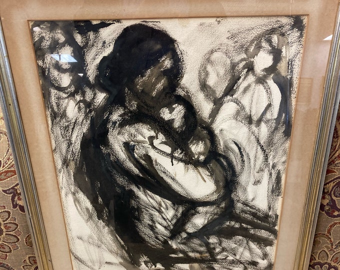 Ink & Galligraphy Brush / Lithography Signed by Artist