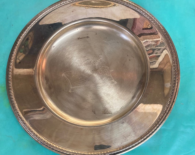 Two Vtg 1951 LEGION UTENSIL 11” Heavy Stainless Steel Tray . PAT'D 11-6-51