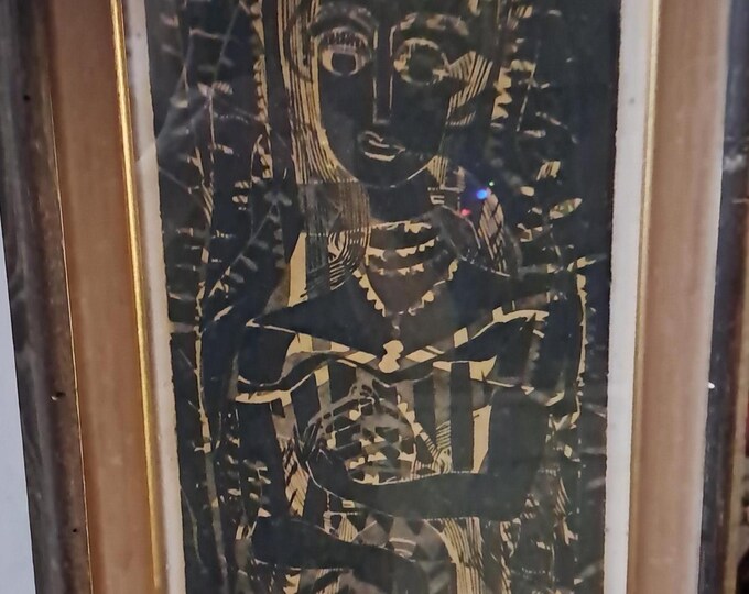 Signed  Limited Addition of Lithograph ,The  Girl  in  The Garden, 33/100, By Artist