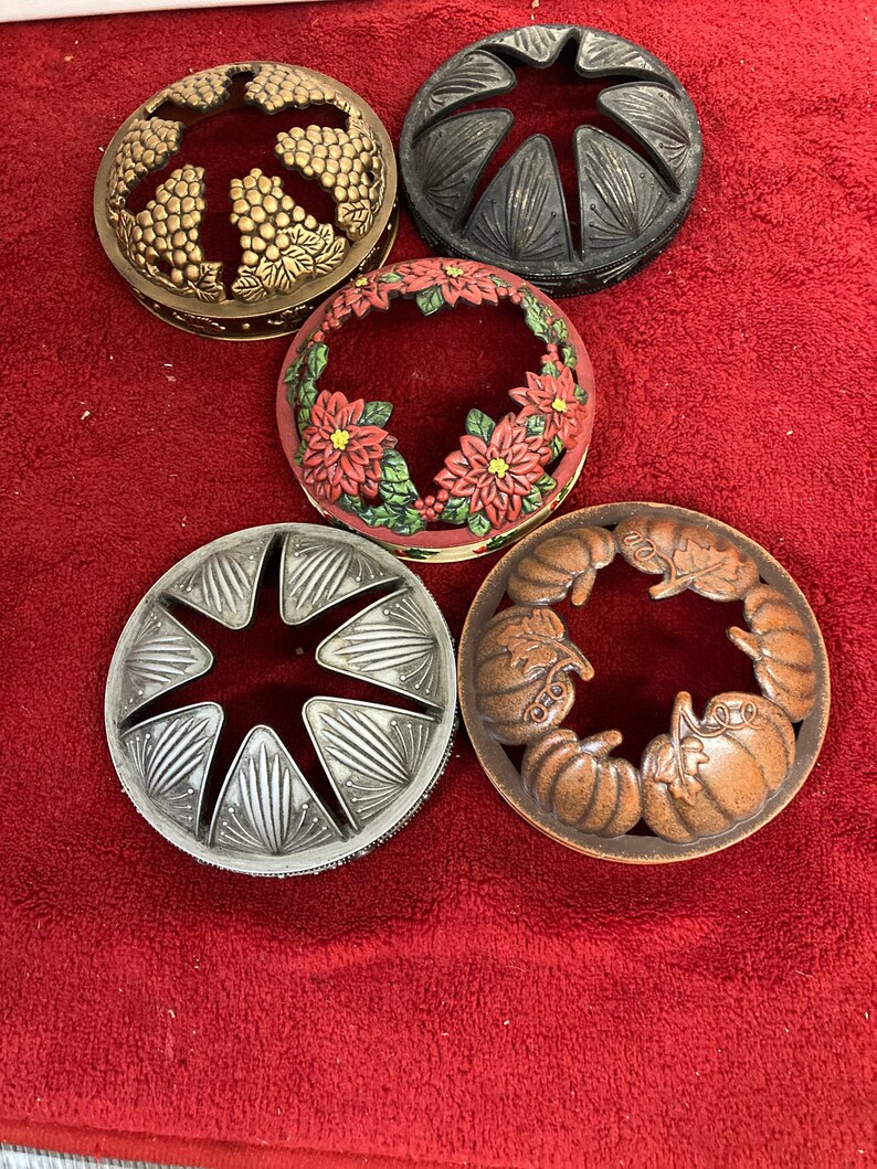Five Assorted YANKEE CANDLE Illuma Lid Topper BRONZE Etsy