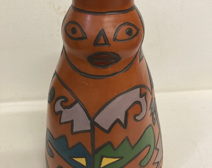 Handmade & Painted Mexican Vase