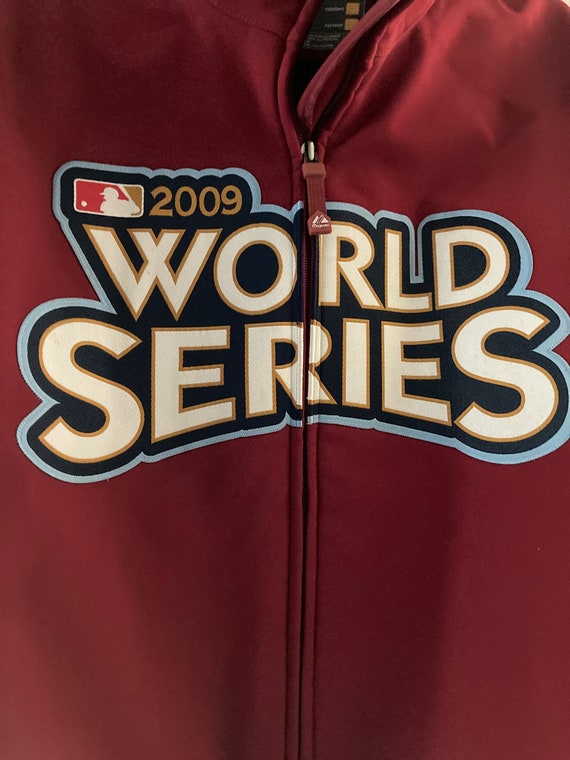 Official 2009 World Series Majestic Jacket Philles Yankees M