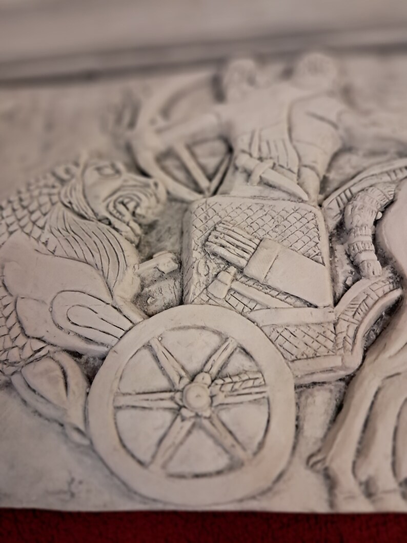 Thor Lopez Original Style Plaster Sculpture Assyrian / Persian Battle Wall Decore' image 7