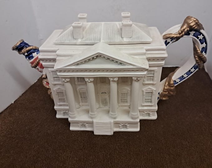 Collectible Vintage Porcelain Teapot  of  White House