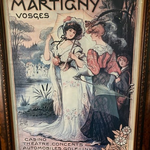 Martigny Vosges, Chemin de Fer du Nord Vintage Travel Poster -  Framed Poster