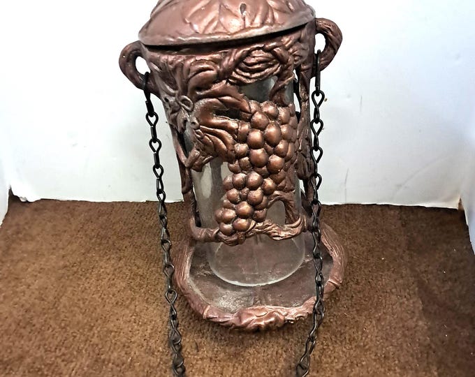 Handmade Vintage Bronze Hanging Candle Holder