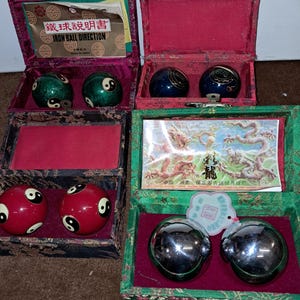 Vintage Chinese  Metal Baoding Balls / Chime or Stress Balls