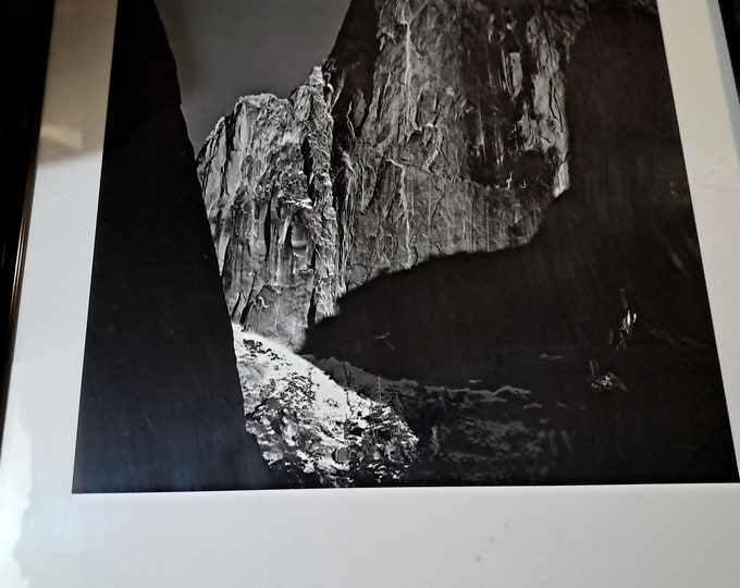 Ansel Adams Moon And Half Dome, Yosemite National Park, California Vintage  Poster,1960
