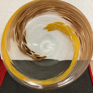 Large Art Glass Handmade Centerpiece  Bowl