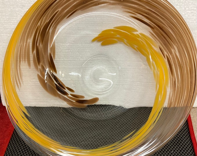 Large Art Glass Handmade Centerpiece  Bowl