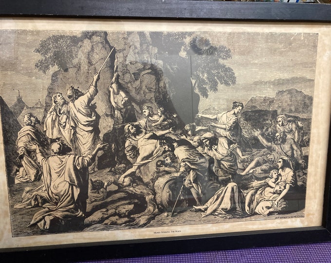 Moses Strikes the Rock,Etching and Engraving by Charles Butterworth