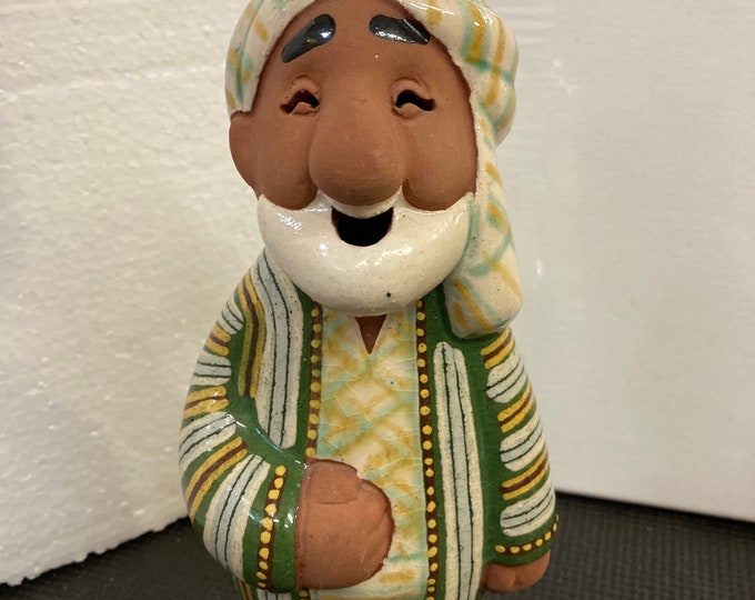 Handmade Vintage Uzbeck Ceramic Clay Figurine