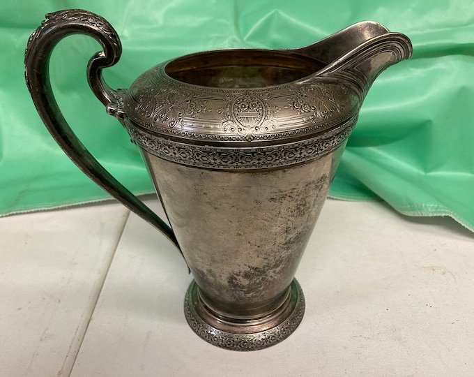 Wilcox  Vintage  Silver Plate Water  Pitcher.