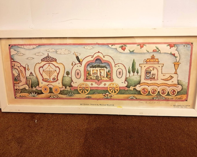 Michael Muchnik Mitzvah Train  Print .  Signed by Artist
