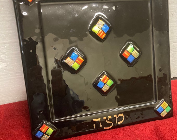 Ceramic Matzah Plate, Judaica/Jewish Passover Sedar Art Plate