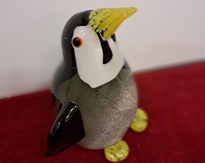 Figurine Glass Penguin Figurine Handmade Sculpture Animal Statue