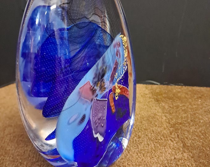 Murano Art Glass Paperweight Signed By Artist