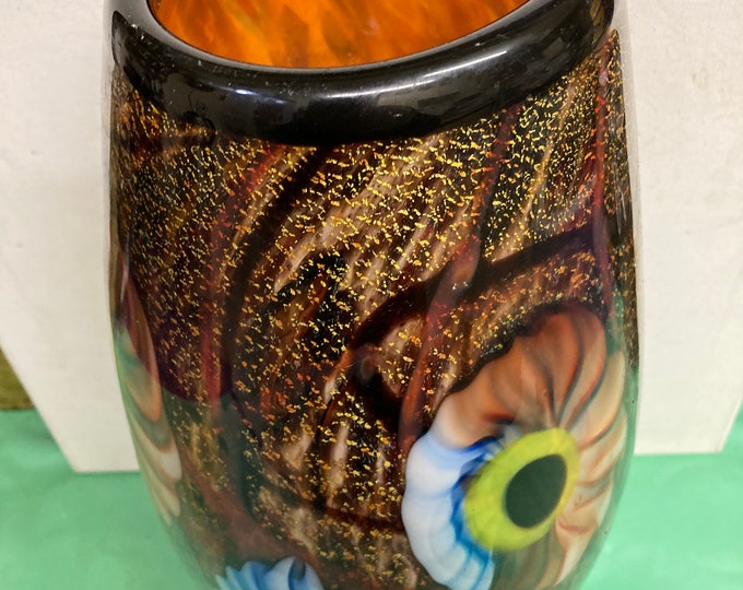 Glazed Tall Ceramic   Vase