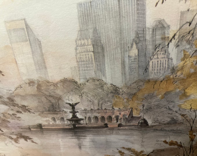 Mads Stage Central Park , Bethesda Fountain 1984