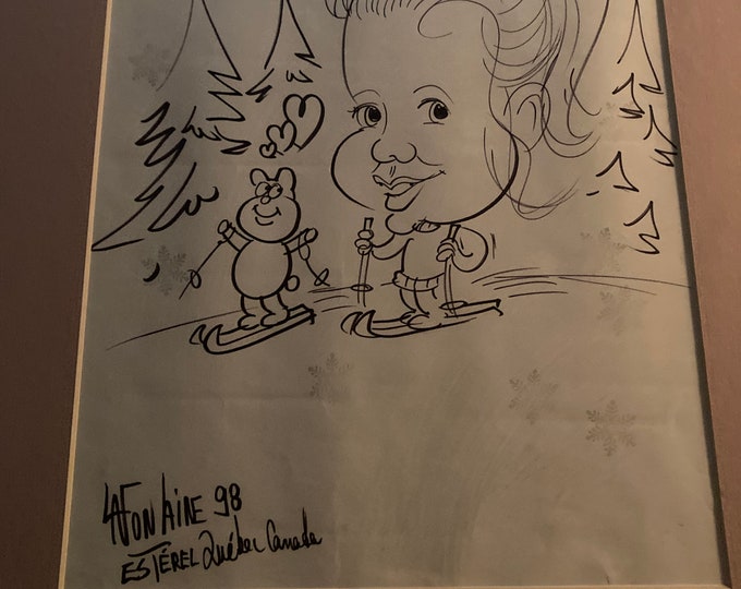 Two Pencil Drawings By Lafontaine. Esterel Quebec ,Canada.1998