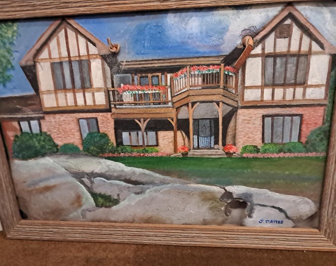 Joan Davies Art Work   , Painting  on   Stone