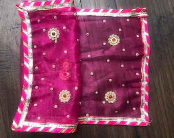 Mata ki Chunri - Hot Pink - Navratri Puja, Diwali Festivals - 46cm