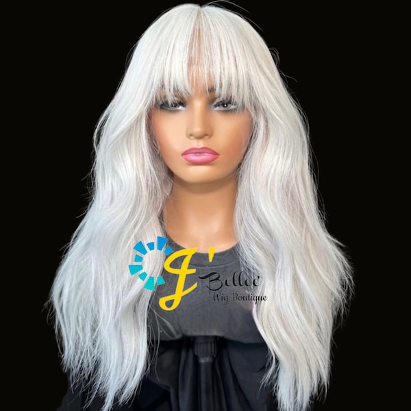 Platinum Human Hair Wig - Etsy