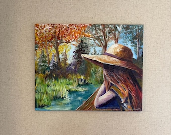 Sumpfinsel | Original Handgemalt | 42 x 50 cm | Impressionistisch | Acryl |