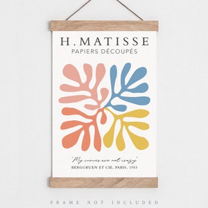 Matisse Exhibition Poster, PAPIERS DÉCOUPÉS, Matisse art print, Abstract art, Vintage poster, Minimalist art, Art print, Living room art