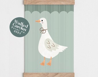 Duck Nursery Print, Farm Animal Wall Art