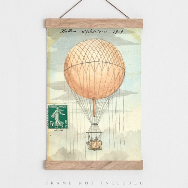 Hot Air Balloon Print Etsy UK