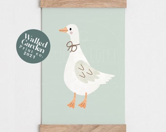 Duck Nursery Print, Farm Animal Wall Art