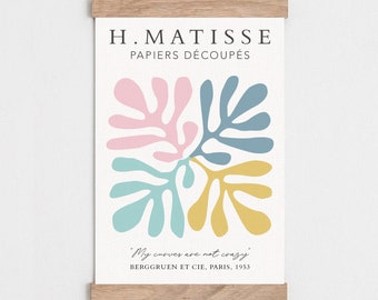 Matisse Ausstellungsplakat, Abstrakte Papiers Découpés Kunstdruck