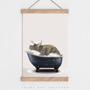 お風呂の動物のプリント、バスタブアートの動物、バスルームプリント、洗面所アート、動物の壁アート、恐竜の壁アート、お風呂のトリケラトプスのプリント