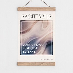 Star sign Print, Zodiac, Star sign art, Astrology, Living room wall art, Bedroom Print, Aura print, Boho wall art, Boho decor, Beige art