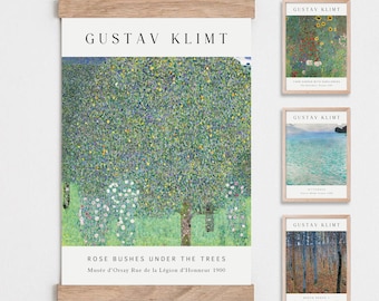 Gustav Klimt Print, Art Nouveau Floral Poster