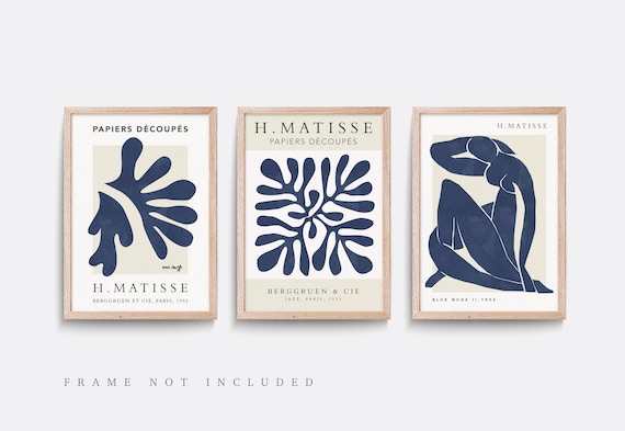 Matisse Exhibition Poster Prints, Set of 3, Abstract Beige Wall Art