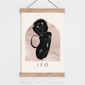 Star sign Print, Zodiac, Star sign art, Astrology, Living room wall art, Bedroom Print, Birthday Gift, Boho wall art, Boho decor, Black art