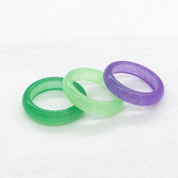 Genuine Jade Band Rings