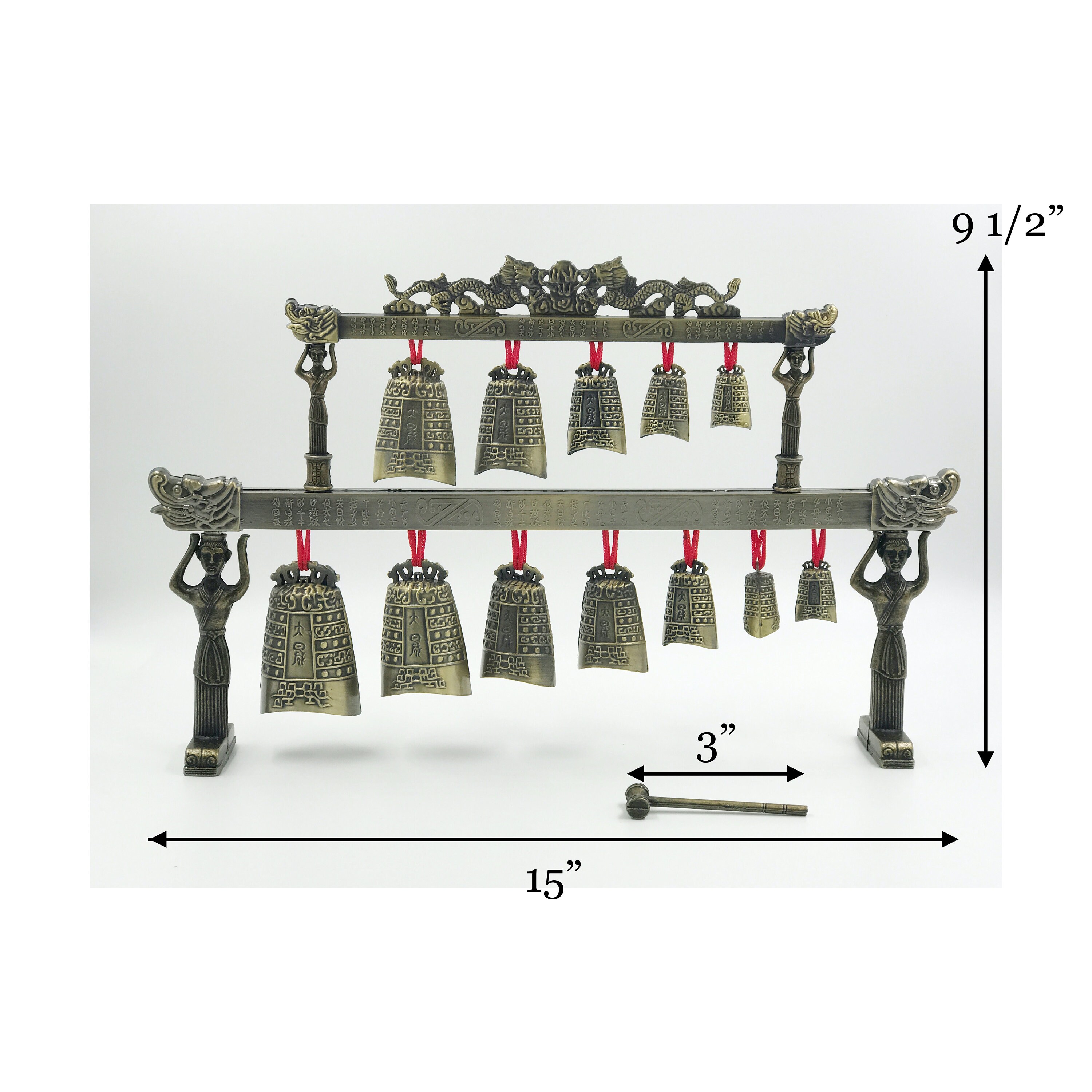 Chinese Double Layer Bianzhong Chime Bell Chinese Old Musical