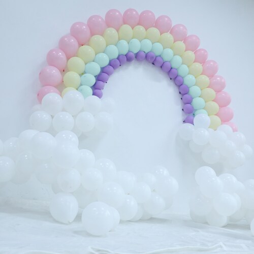 Pastel Rainbow Balloon Garland Arch Kit DIY Princess Birthday Etsy
