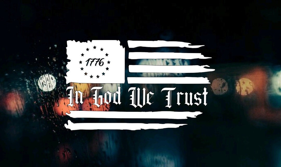 American Flag in God We Trust Decal-premium Vinyl-cars/trucks - Etsy