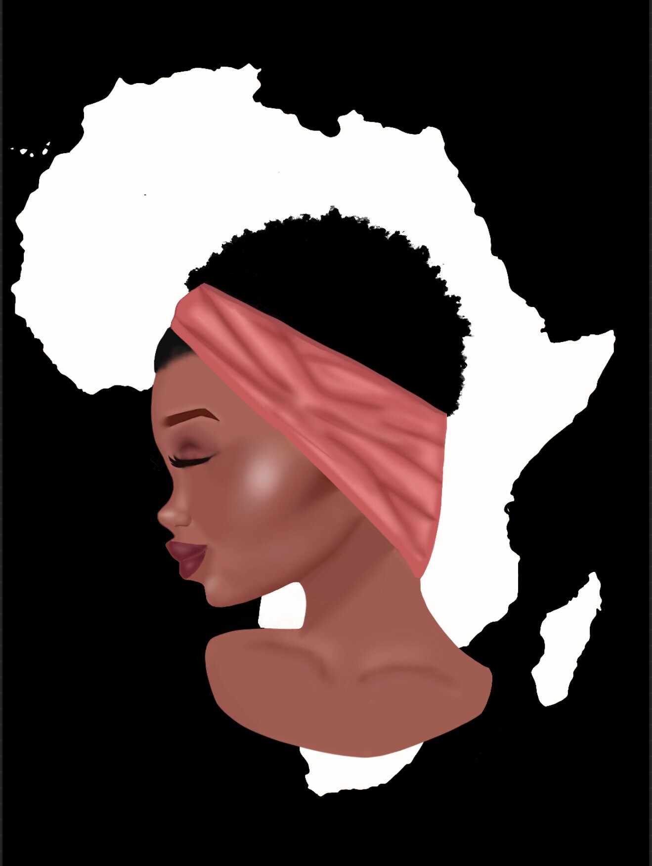 Black Women With White png Art Afro American Illustration | Etsy