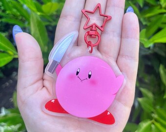 Kirby With A Knife Double-Sided Acrylic Charm | Keychain, Funny, Memes