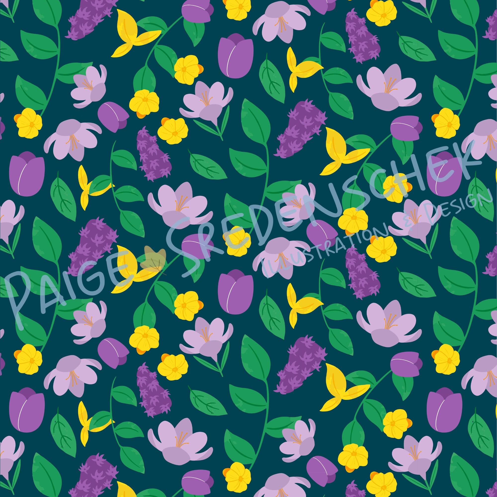 4x4 Floral Pattern Glossy Mini Print - Etsy